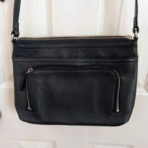 Nordstrom Black Pebbled Leather Crossbody Bag